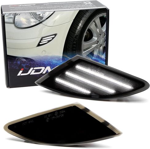 iJDMTOY Semi-Clear Lens 36-SMD Amber Full LED Front Bumper Side Marker Lights Compatible With 2006-2010 Mercedes-Benz W251 R-Class, Replace OEM Amber Front Sidemarkers in Saudi Arabia