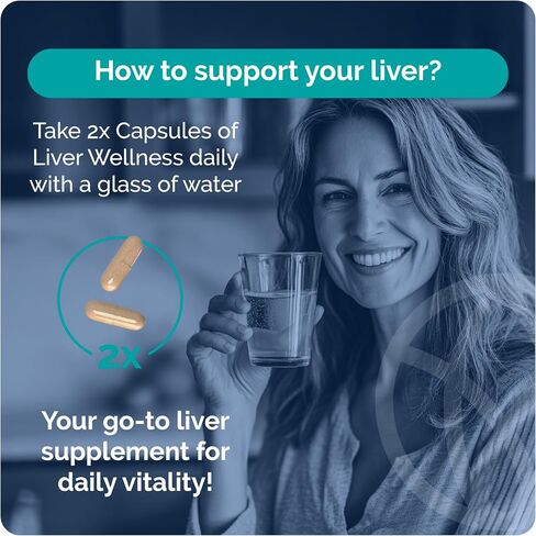 Liver Wellness - Liver Cleanse Detox & Repair for Liver Health with Artichoke Extract, Milk Thistle, Dandelion Root, Beet Root, Turmeric & More - Vegetarian, Non-GMO, Gluten-Free, Made in USA in Saudi Arabia