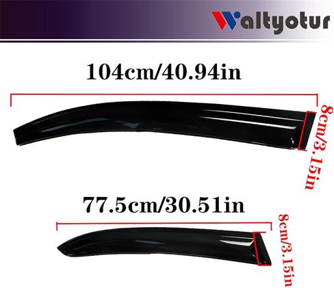 waltyotur 4PCS Window Visor Vent Shade Rain Guard Replacement for Honda Civic 4 Door Sedan 2006-2011 in Saudi Arabia