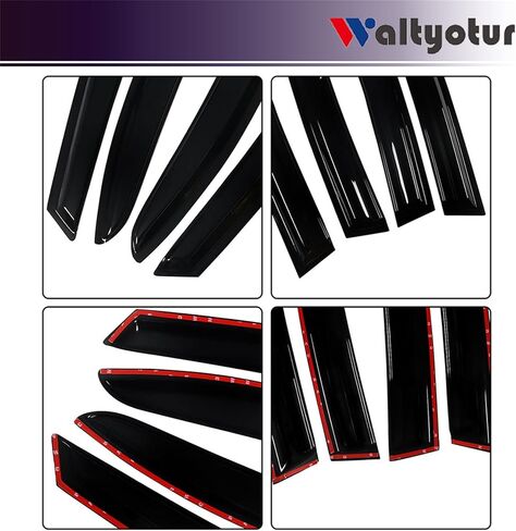 waltyotur 4PCS Window Visor Vent Shade Rain Guard Replacement for Honda Civic 4 Door Sedan 2006-2011 in Saudi Arabia