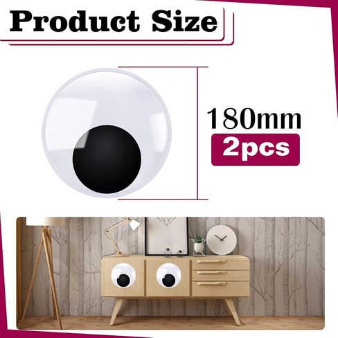 TOAOB 2pcs 7 Inch Glow in The Dark Large Googly Wiggle Eyes Green for Craft in Kuwait