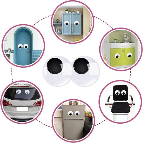 TOAOB 2pcs 7 Inch Glow in The Dark Large Googly Wiggle Eyes Green for Craft in Kuwait