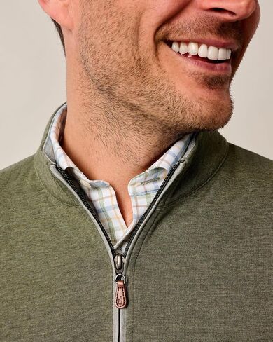 johnnie-O Sully 1/4 Zip Pullover - JMKO1460 - Volcano - L in Saudi Arabia