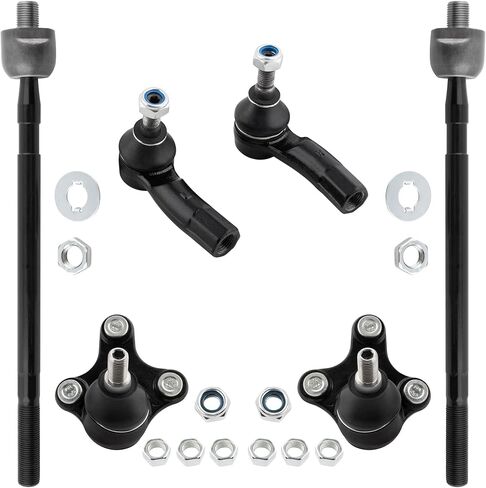 BOXI (Set of 6) Front Inner & Outer Tie Rod Ends + Lower Ball Joint Fit for Audi A3 Quattro 2006-2013 for Volkswagen Eos Golf e-Golf Jetta GTI R32 Rabbit Tiguan | K80662 K80663 ES80666 ES80667 EV80665 in Saudi Arabia