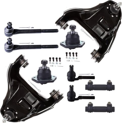 SCITOO 10pcs 4WD Front Suspension Kit Upper Control Arm Inner Outer Tie Rod End Adjusting Sleeve Lower Ball Joint Fit 1984-1996 For Chevy S10 1995-1996 Blazer 1995-1996 For Gmc Jimmy in Saudi Arabia