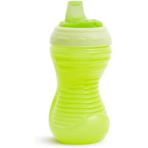 Munchkin Sippy Cups, 10oz Mighty Grip Spill Proof Toddler Cups for 6+Month EZ to Hold Contoured Design Soft Silicone Spout, Top Rack Dishwasher & Freezer Safe, BPA Free Kids Cups Loved by Kid (Green)