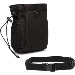 Rock Climbing Chalk Bag, goldhik Bouldering Chalk Bags with Quick-Clip Belt and 3 Pockets, Great Equipment for Rock Climbing, Gym Training, Gymnastics, Weightlifting