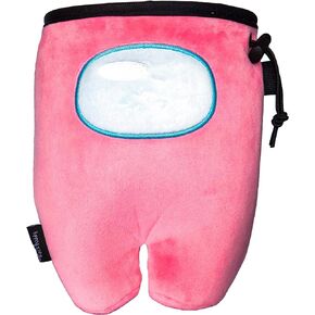 Chalk Bag for Rock Climbing - Bouldering Chalk Bucket with Quick-Clip Belt, Zipper Pocket and Brush Holder - Crewmate Pink