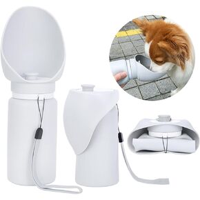 Dog Water Bottle, Leak Proof Portable Dog Travel Water Bottle, Foldable Food-Grade Silicone Dog Drinking Feeder, Foldable Lightweight Dog Water Dispenser Drinking Bowl