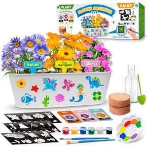 Learn & Climb Arts and Crafts for Kids Ages 6-12, Plant and Decorate Your Own Flower Garden, Kit Includes All Supplies & Instructions, Best Craft Project for Girls & Boys