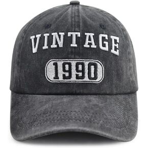 Vintage 1990 1991 1992 1993 1994 1995 1996 1997 1998 1999 Hat for Men Women, Funny Adjustable Cotton Birthday Baseball Cap