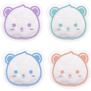 Boo Boo Ice Pack for Kids Injuries, Kids Ice Pack wit, Gel Cold Pack Toddler Ice Pack, Kid's Pain Relief, Fever, Wisdom Teeth, First Aid and Head, Neck, Arms, Legs Injuries 4 Pcs