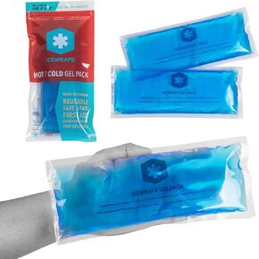 ICEWRAPS 4"x10" Reusable Perineal Ice Packs for Postpartum | Cooling Postpartum Ice Pack Pads | Pack of 2 Ice Pads Blue