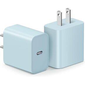 شاحن USB C لهاتف iPhone 15 كتلة شاحن [2 حزمة] شاحن حائط USB C 20 وات PD محول طاقة لهاتف iPhone 15/14/13/12/11، Xs/X، iPad، Samsung، Google-Pink in Saudi Arabia