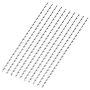 10pcs 1mm x 300mm 304 Stainless Steel Rods, Metal Solid Round Shaft Rods Lathe Bar Stock for DIY Crafts Model Car Helicopter Airplane