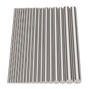 Glarks 2Pcs 6mm x 356mm Stainless Steel Straight Solid Metal Round Rod Lathe Bar Stock for DIY RC Model Car, RC Helicopter Airplane, Model Ship (6mmx356)