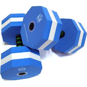 davidamy's gift Octagon Water Aerobic Exercise Foam Dumbbells Pool Resistance 1 Pair, Water Fitness Exercises Equipment for Weight Loss
