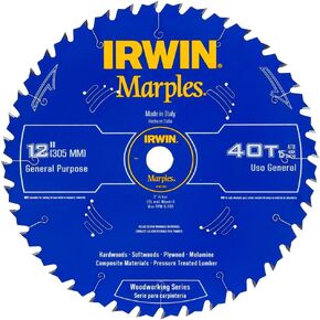 Irwin Tools 1807382 Marples Laser Cut 12-Inch 40-Tooth Alternate Tooth Bevel Circular Saw Blade