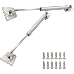 LLJJLXZCD11.4-inch 2-Piece, 150N/33Ibs Lift Bracket, air strut, Cabinet Hinge, Toy Box Hinge and lid Bracket, Pneumatic Shock Absorbent Soft Closing Hinge.