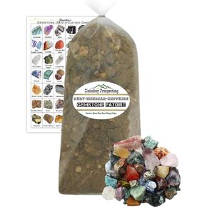 5.5 POUNDS "Ruby-Emerald-Sapphire" Gemstone Paydirt | Gem Mining Rough Stone Mix | Guaranteed Gems | Rock Dig Gem Dig