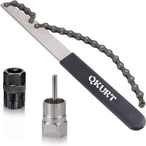 Bike Chain Whip Tool Kit, 3PCS Cycle Cassette Removal Tool Fit for 7,8,9,10,11,12 Speed Chains