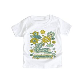 Astrology Zodiac Sign Symbol Boho Vibe Baby Child Youth Kids Graphic Tee Celestial Astrological Birthday Horoscope Tshirt Boys Girls Unisex Sun Moon Stars (Libra, 12-18 Month Baby Bodysuit)