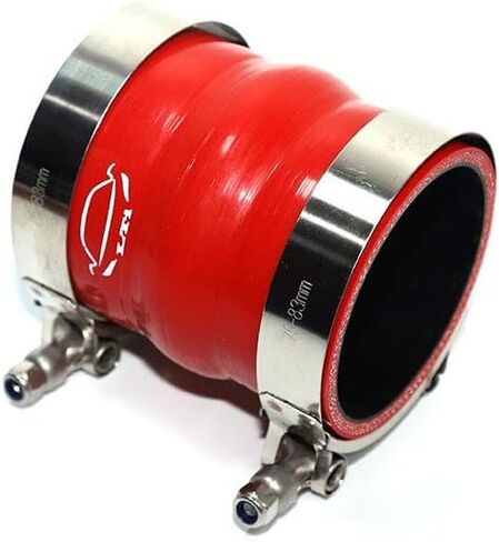 LTI Universal (70mm) 2.75" ID Straight Hump Coupler Silicone Hose 4-Ply Reinforced 102mm Length With T Bolt Clamp 304 Stainless Steel (2.75" Red) in Saudi Arabia
