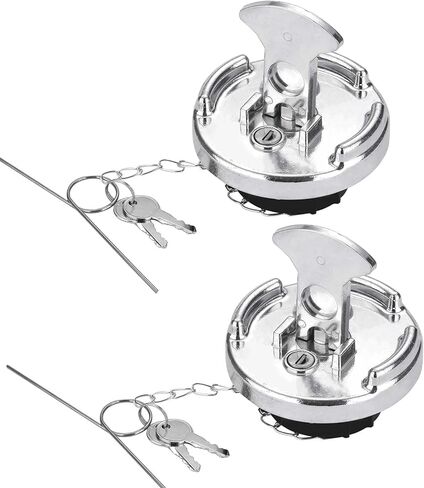 Nakuuly قفل غطاء وقود الديزل بفتحات تهوية 4 بوصة 2 قطعة متوافق مع Peterbilt 386 387 579 587 1972-2017 نصف شاحنة من الألومنيوم على شكل رافعة غطاء خزان الوقود للشاحنة مع 4 مفاتيح in Kuwait