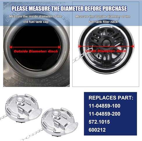 Nakuuly قفل غطاء وقود الديزل بفتحات تهوية 4 بوصة 2 قطعة متوافق مع Peterbilt 386 387 579 587 1972-2017 نصف شاحنة من الألومنيوم على شكل رافعة غطاء خزان الوقود للشاحنة مع 4 مفاتيح in Kuwait