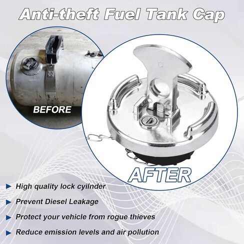 Nakuuly قفل غطاء وقود الديزل بفتحات تهوية 4 بوصة 2 قطعة متوافق مع Peterbilt 386 387 579 587 1972-2017 نصف شاحنة من الألومنيوم على شكل رافعة غطاء خزان الوقود للشاحنة مع 4 مفاتيح in Kuwait