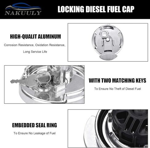 Nakuuly قفل غطاء وقود الديزل بفتحات تهوية 4 بوصة 2 قطعة متوافق مع Peterbilt 386 387 579 587 1972-2017 نصف شاحنة من الألومنيوم على شكل رافعة غطاء خزان الوقود للشاحنة مع 4 مفاتيح in Kuwait