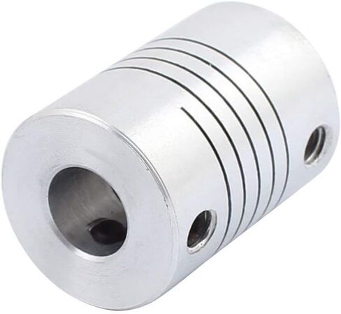 8mm to 6.35mm Shaft Coupling 25mm Length 19mm Diameter Stepper Motor Coupler Aluminum Alloy Joint Connector for 3D Printer CNC Machine DIY Encoder(Pack of 2） in Saudi Arabia