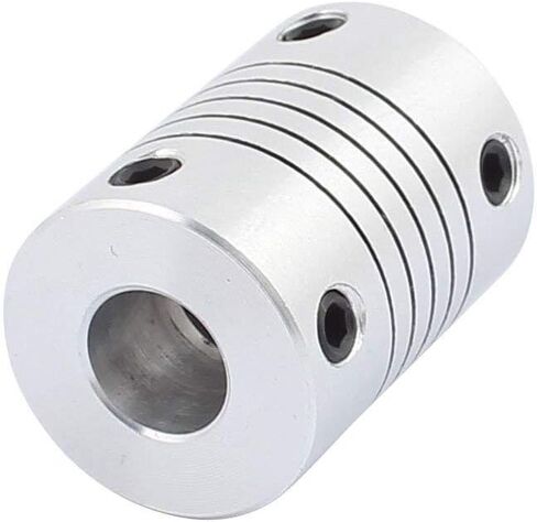 8mm to 6.35mm Shaft Coupling 25mm Length 19mm Diameter Stepper Motor Coupler Aluminum Alloy Joint Connector for 3D Printer CNC Machine DIY Encoder(Pack of 2） in Saudi Arabia