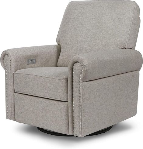 NAMESAKE Linden Electronic Recliner and Swivel Glider in Performance Cream Eco-Weave with USB port | Water Repellent & Stain Resistant, Greenguard Gold Certified, 36.25x34x40.25 Inch (Pack of 1) in Saudi Arabia