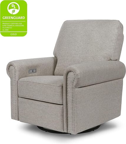 NAMESAKE Linden Electronic Recliner and Swivel Glider in Performance Cream Eco-Weave with USB port | Water Repellent & Stain Resistant, Greenguard Gold Certified, 36.25x34x40.25 Inch (Pack of 1) in Saudi Arabia
