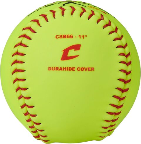 CHAMPRO CSB66 Durahide Cover 11" Practice Softballs in a Black Bucket – 18 Balls and one Rods Can Sleeve Included. in Saudi Arabia