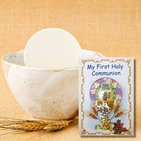 First Communion Lapel Pin on Prayer Card, 3 Inch in Saudi Arabia
