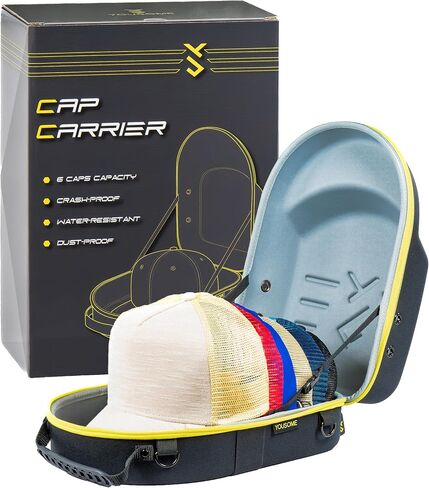 Hat Travel Case for Baseball Caps – Hard Hat Organizer, Carrying Handle and Shoulder Straps - Baseball Cap Organizer for Birthday Gift for Men – Traveling Hat Case - for Storage and Protection in Saudi Arabia