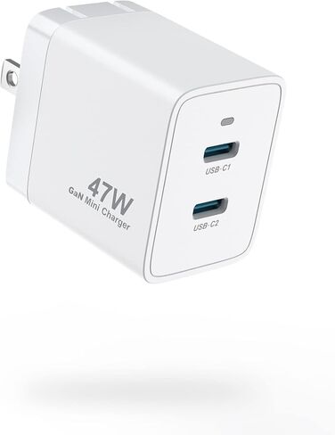 كتلة شاحن حائط XTREMTEC مزدوج USB من النوع C للشحن السريع، محول طاقة صغير قابل للطي بقدرة 47 وات، متوافق مع Apple iPhone 15 series iPhone Etc، Samsung AFC/2.0A/BC1.2، PD3.0/2.0، FCP/SCP إلخ (أخضر) ) in Kuwait