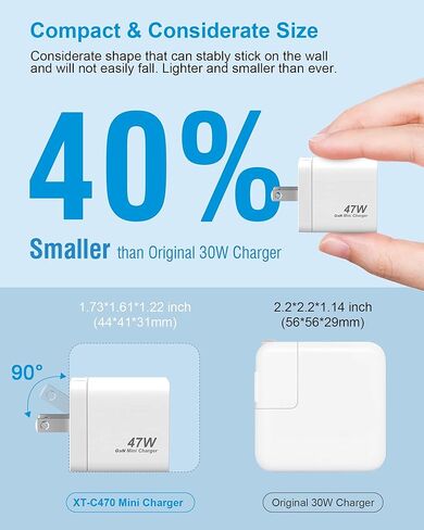 كتلة شاحن حائط XTREMTEC مزدوج USB من النوع C للشحن السريع، محول طاقة صغير قابل للطي بقدرة 47 وات، متوافق مع Apple iPhone 15 series iPhone Etc، Samsung AFC/2.0A/BC1.2، PD3.0/2.0، FCP/SCP إلخ (أخضر) ) in Kuwait