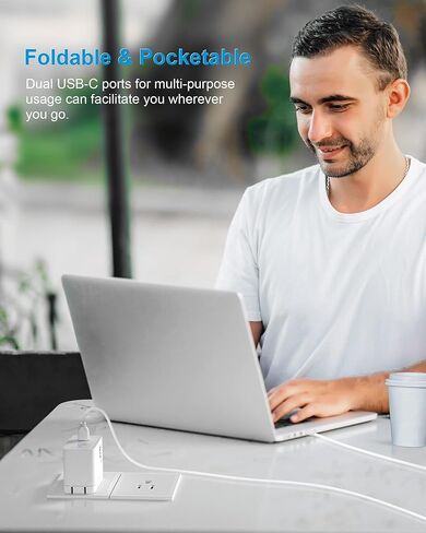 كتلة شاحن حائط XTREMTEC مزدوج USB من النوع C للشحن السريع، محول طاقة صغير قابل للطي بقدرة 47 وات، متوافق مع Apple iPhone 15 series iPhone Etc، Samsung AFC/2.0A/BC1.2، PD3.0/2.0، FCP/SCP إلخ (أخضر) ) in Kuwait