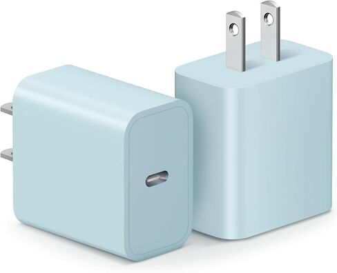 شاحن USB C لهاتف iPhone 15 كتلة شاحن [2 حزمة] شاحن حائط USB C 20 وات PD محول طاقة لهاتف iPhone 15/14/13/12/11، Xs/X، iPad، Samsung، Google-Pink in Kuwait
