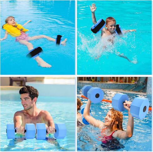 Water Dumbbells Set for Pool Weights, Aquatic Exercise Dumbbells, Foam Swim Aquatic Cuffs with Detachable Velcro - Aquatic Fitness Equipment for Water Workouts, Water Aerobics Weights & Therapy in Kuwait