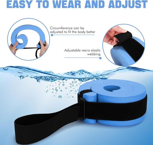 Water Dumbbells Set for Pool Weights, Aquatic Exercise Dumbbells, Foam Swim Aquatic Cuffs with Detachable Velcro - Aquatic Fitness Equipment for Water Workouts, Water Aerobics Weights & Therapy in Kuwait