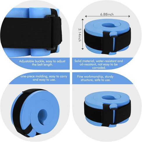 Water Dumbbells Set for Pool Weights, Aquatic Exercise Dumbbells, Foam Swim Aquatic Cuffs with Detachable Velcro - Aquatic Fitness Equipment for Water Workouts, Water Aerobics Weights & Therapy in Kuwait