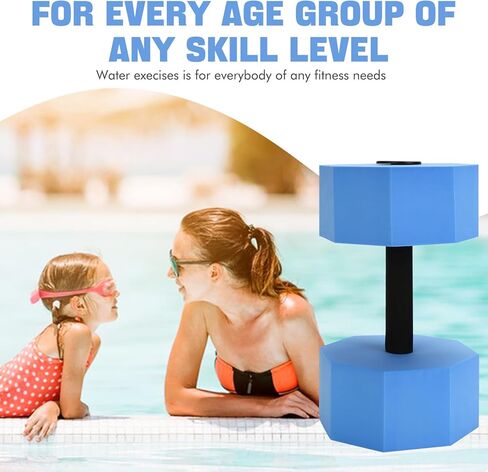 Water Dumbbells Set for Pool Weights, Aquatic Exercise Dumbbells, Foam Swim Aquatic Cuffs with Detachable Velcro - Aquatic Fitness Equipment for Water Workouts, Water Aerobics Weights & Therapy in Kuwait