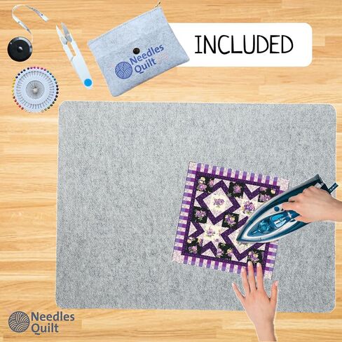 18" X 12" Wool Pressing Mat | 100% Natural New Zealand Wool Ironing Mat for Quilting Ironing Station - Wool Ironing Pad Quilters Pressing Pad - Pressing Mat Quilting Ironing Pads for Quilters in Saudi Arabia