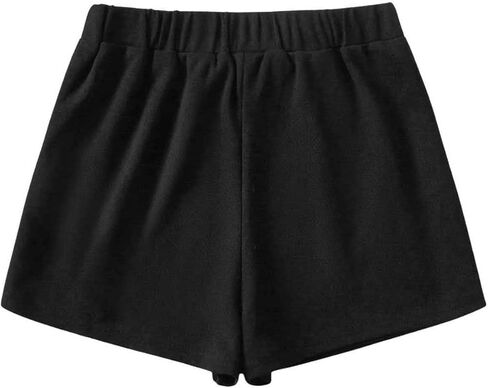 OYOANGLE Girl's Ring Linked Elastic Waist Skorts Shorts Asymmetrical Hem Short Skirts in Saudi Arabia
