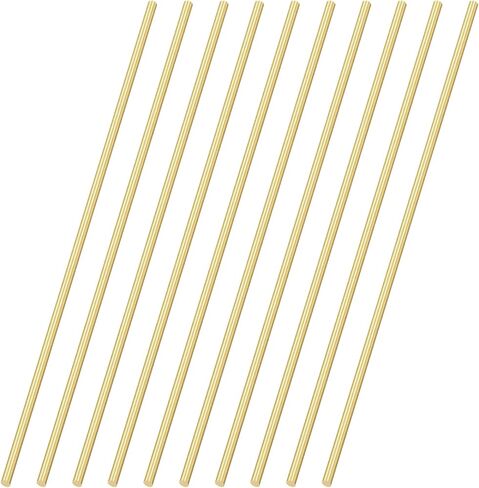 Brass Rods 1mm x 300mm Round Solid Shaft Lathe Bar Stock for DIY Crafts RC Aircraft Model Car 10pcs in Saudi Arabia