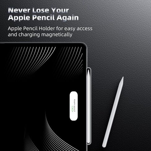 حافظة Mytrix iPad Pro مقاس 12.9 بوصة متوافقة مع لوحة المفاتيح السحرية ولوحة المفاتيح الذكية، غطاء مغناطيسي نحيف مع حامل أقلام لجهاز iPad Pro 12.9 بوصة الجيل الثالث إلى السادس (لوحة المفاتيح غير متضمنة) - أسود in Kuwait